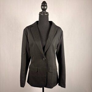 Lined One-Button Black Blazer | XL | NWOT